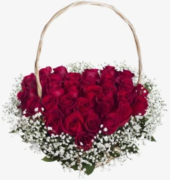 Roosidest südame bukett